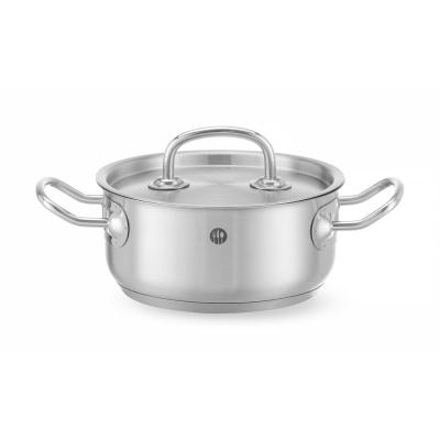 Hrnce na dušení s nízkým víkem, HENDI, Kitchen Line, 1,4L, ⌀160x(H)75mm | 836002
